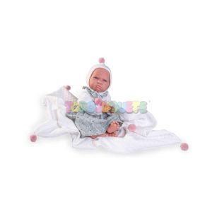 Mi Primer Reborn Berta 52cm Faldón pompones