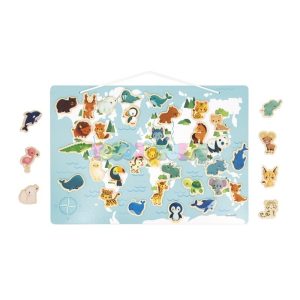 Mi Puzzle Magnético Minikids Animales Mundo Janod