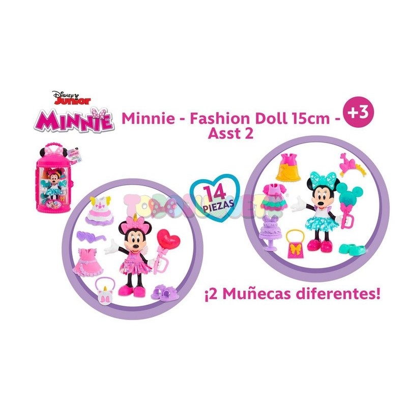 Minnie Fashion Doll 15cm Surtida