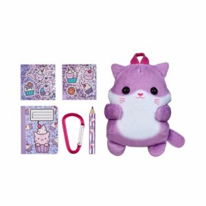 MOCHILA ANIMALITOS DE PELUCHE REAL LITTLES GATO