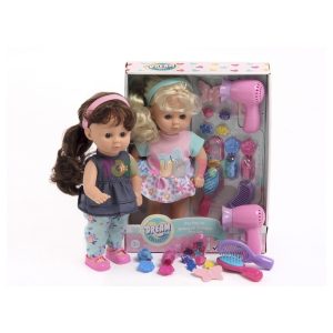 Muñeca 30 cm secador y accesorios para pelo 2 sdos