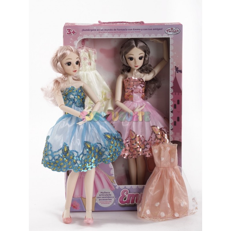 Muñeca 56 cm articulada Emma Twinah 2 Surtidos