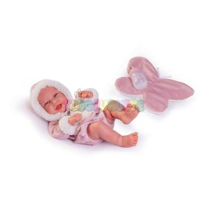 Muñeca Carla Recién Nacida 42cm Toalla Mariposa