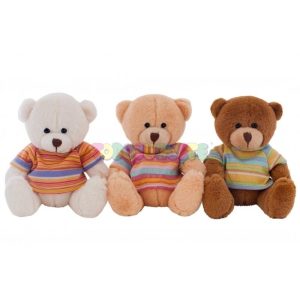 Osito peluche camiseta rayas 15cm 3 mod. surtidos