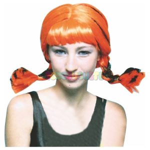 Peluca trenzas Pipi Lanstrum Adulto