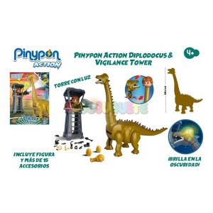 Pin y Pon Action Diplodocus y Torre Vigilancia
