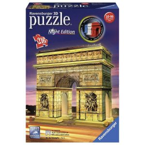 Puzzle 3D Ravensburger Arco del Triunfo Night Edition de 216 piezas