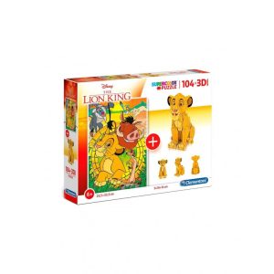 Puzzle Clementoni Rey Leon más modelo 3D 104 Piezas