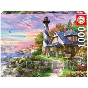 Puzzle Educa Faro en Rock Bay de 1000 piezas