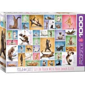 Puzzle Eurographics Gatos yoga de 1000 Piezas
