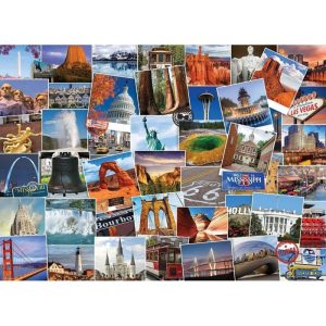 Puzzle Eurographics Globetrotter Colección: Estados Unidos de 1000 Piezas