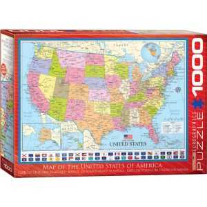 Puzzle Eurographics Mapa de los Estados Unidos de América 1000 Piezas