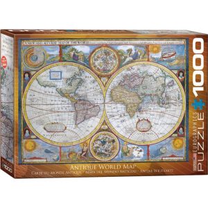 Puzzle Eurographics Mapa del mundo antiguo de 1000 Piezas