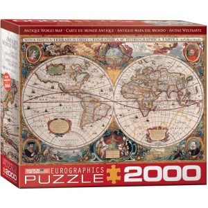 Puzzle Eurographics Mapa del mundo antiguo de 2000 Piezas