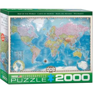 Puzzle Eurographics Mapa del mundo de 2000 Piezas