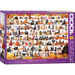 Puzzle Eurographics Mascotas de Halloween de 1000 Piezas