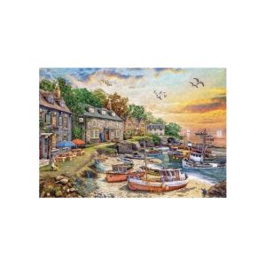 Puzzle Falcon Casas rurales del puerto de 1000 Piezas