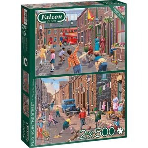 Puzzle Falcon Jugar en la calle de 2 x 500 Piezas