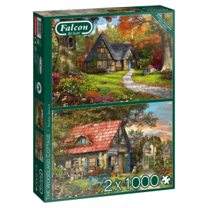 Puzzle Falcon La Cabaña del Bosque 2 x 1000 Piezas