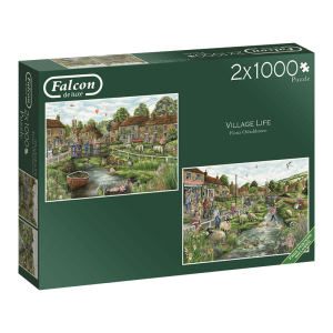 Puzzle Falcon La Vida del Pueblo 2 x 1000 Piezas