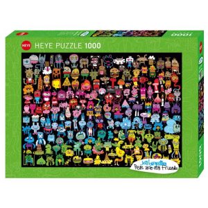 Puzzle Heye Garabato, arco iris de 1000 Piezas