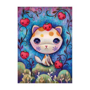 Puzzle Heye Soñando, Gatito fresa de 1000 Piezas