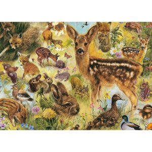 Puzzle Jumbo Jóvenes Animales Salvajes de 1000 Piezas