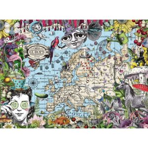 Puzzle Ravensburger Mapa Europeo, Circo Peculiar de 500 Piezas