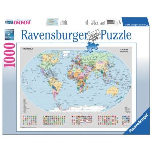 Puzzle Ravensburger Mapamundi político de 1000 Piezas
