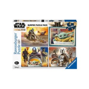 PUZZLE RAVENSBURGER THE MANDALORIAN 4X100 PIEZAS