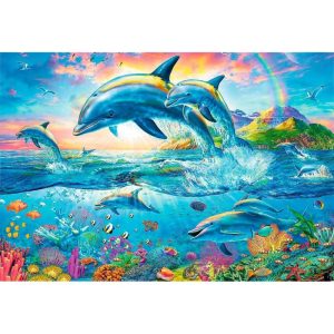 Puzzle Trefl Familia de Delfines de 1500 Piezas