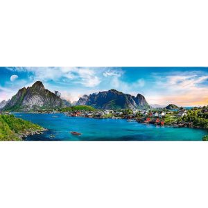 Puzzle Trefl Panorama Archipiélago Lofoten, Noruega de 500 Piezas