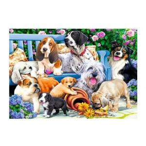 Puzzle Trefl Perros en el jardín de 1000 Piezas