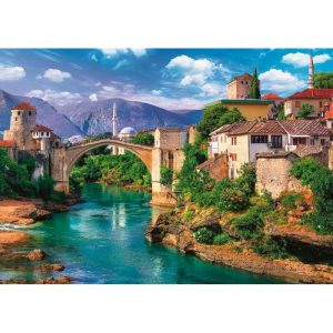Puzzle Trefl Puente Viejo de Mostar, Bosnia y Herzegovina de 500 Piezas