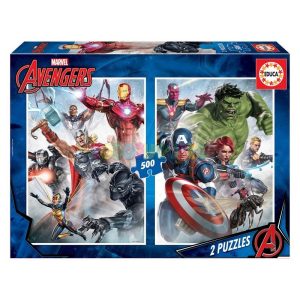 Puzzle 2×500 Marvel Mania