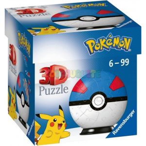 Puzzleball 54 Pokemon Pokeball Azul