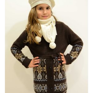 Rebeca larga marrón de Girandola