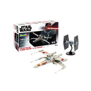 SET X-WING FIGHTER + TIE FIGHTER 1:57 1:65 MAQUETA