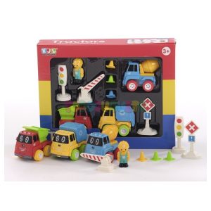 Set 3 mini vehículos construcción señales Tractors