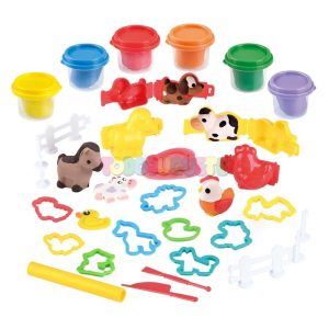Set Granja 6 botes Plastilina Farm & Animal Dough