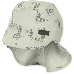 Sterntaler Gorra de visera con protector de cuello Zebra Verde Medio