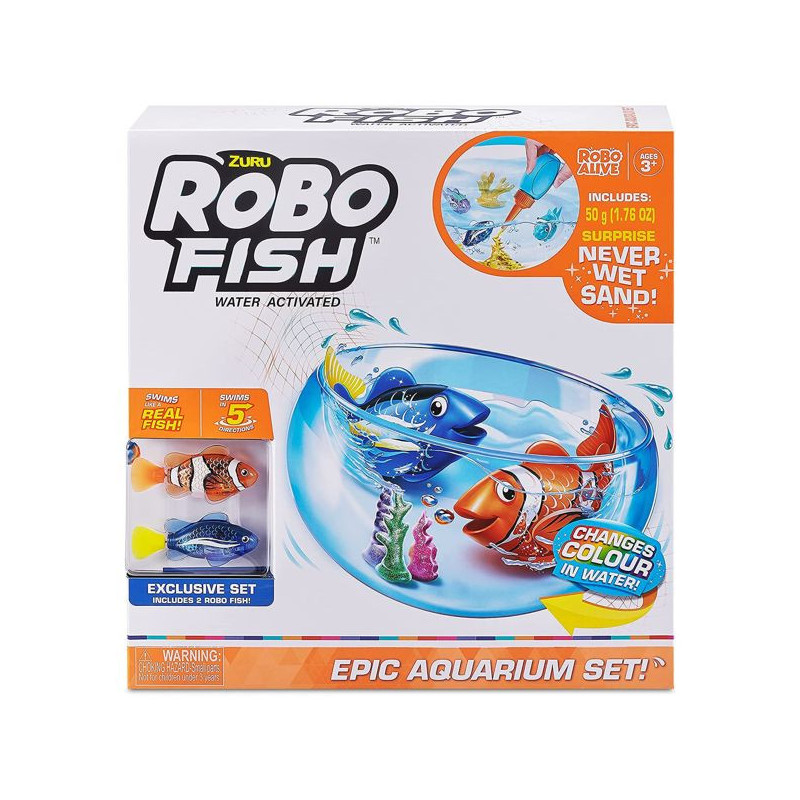 SÚPER ACUARIO ROBO FISH CON DOS PECES ROBÓTICOS