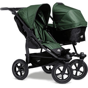 tfk Duo 2 silla de paseo para hermanos con juego de ruedas neumáticas Olive