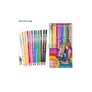 Top Model estuche 12 lápices colores