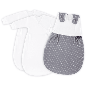 Träumeland Saco de dormir conjunto lunares gris