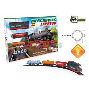 Tren eléctrico circular mercancias expreso