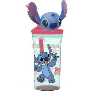 Vaso Figura 3D 360ml Stitch Flowers