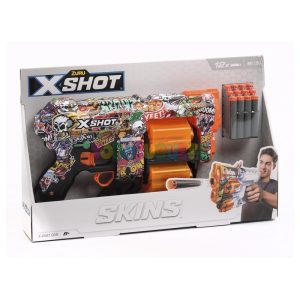 X-Shot Pistola Skins doble tambor con12 dardos